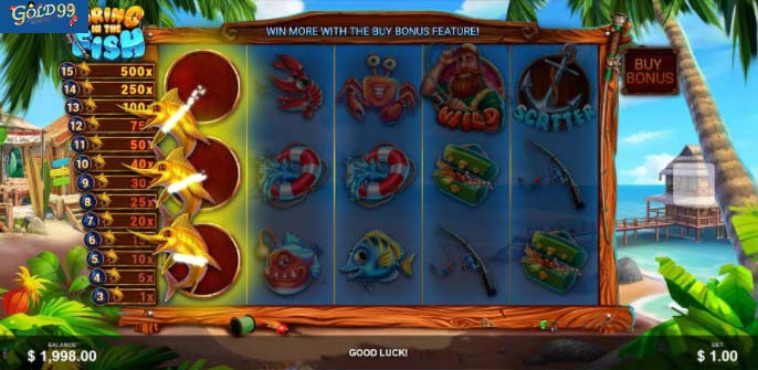 Play 2D fish shooting game to win lots of bonuses